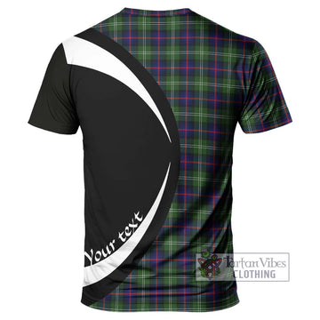 Sutherland Tartan T-Shirt with Family Crest Circle Style