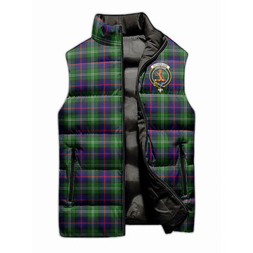 Sutherland Tartan Sleeveless Puffer Jacket with Family Crest