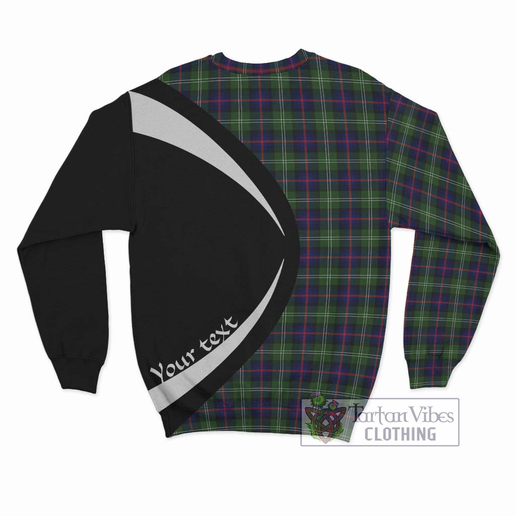 Tartan Vibes Clothing Sutherland Modern Tartan Sweatshirt with Family Crest Circle Style