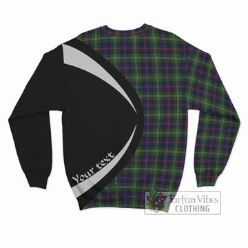 Sutherland Tartan Sweatshirt with Family Crest Circle Style