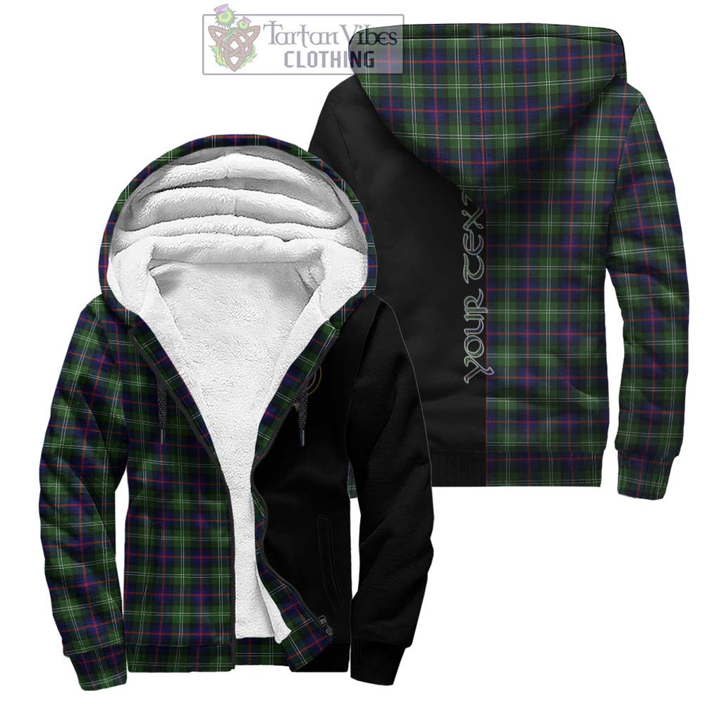 Sutherland Tartan Sherpa Hoodie with Family Crest and Half Of Me Style Unisex - Tartanvibesclothing Shop