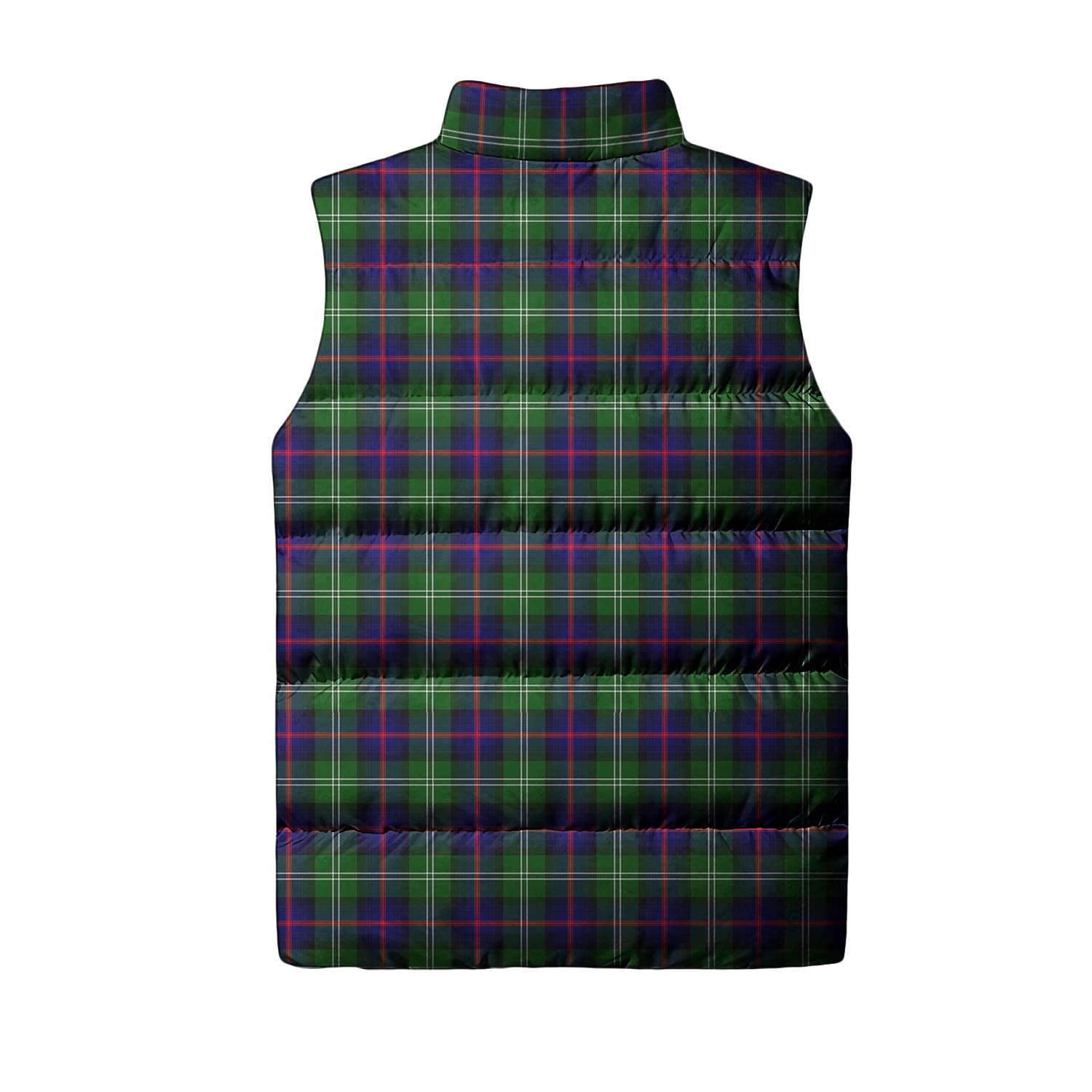 Sutherland Modern Tartan Sleeveless Puffer Jacket with Family Crest - Tartanvibesclothing