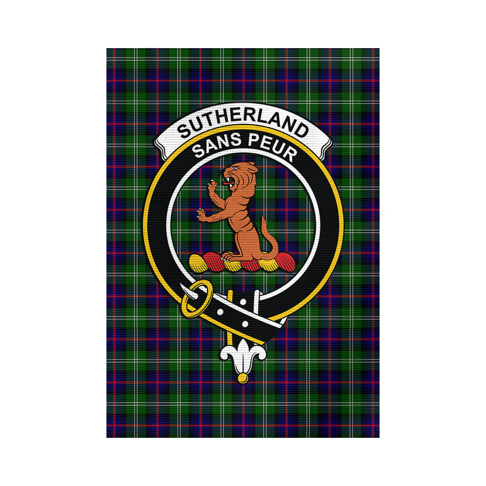 Sutherland Tartan Flag with Family Crest - Tartan Vibes Clothing