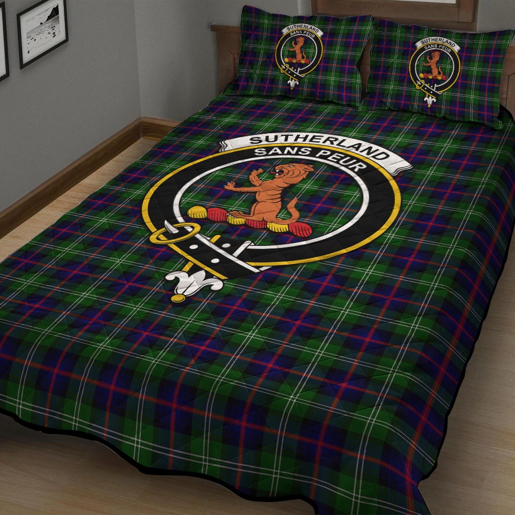 Sutherland Tartan Quilt Bed Set with Family Crest - Tartan Vibes Clothing