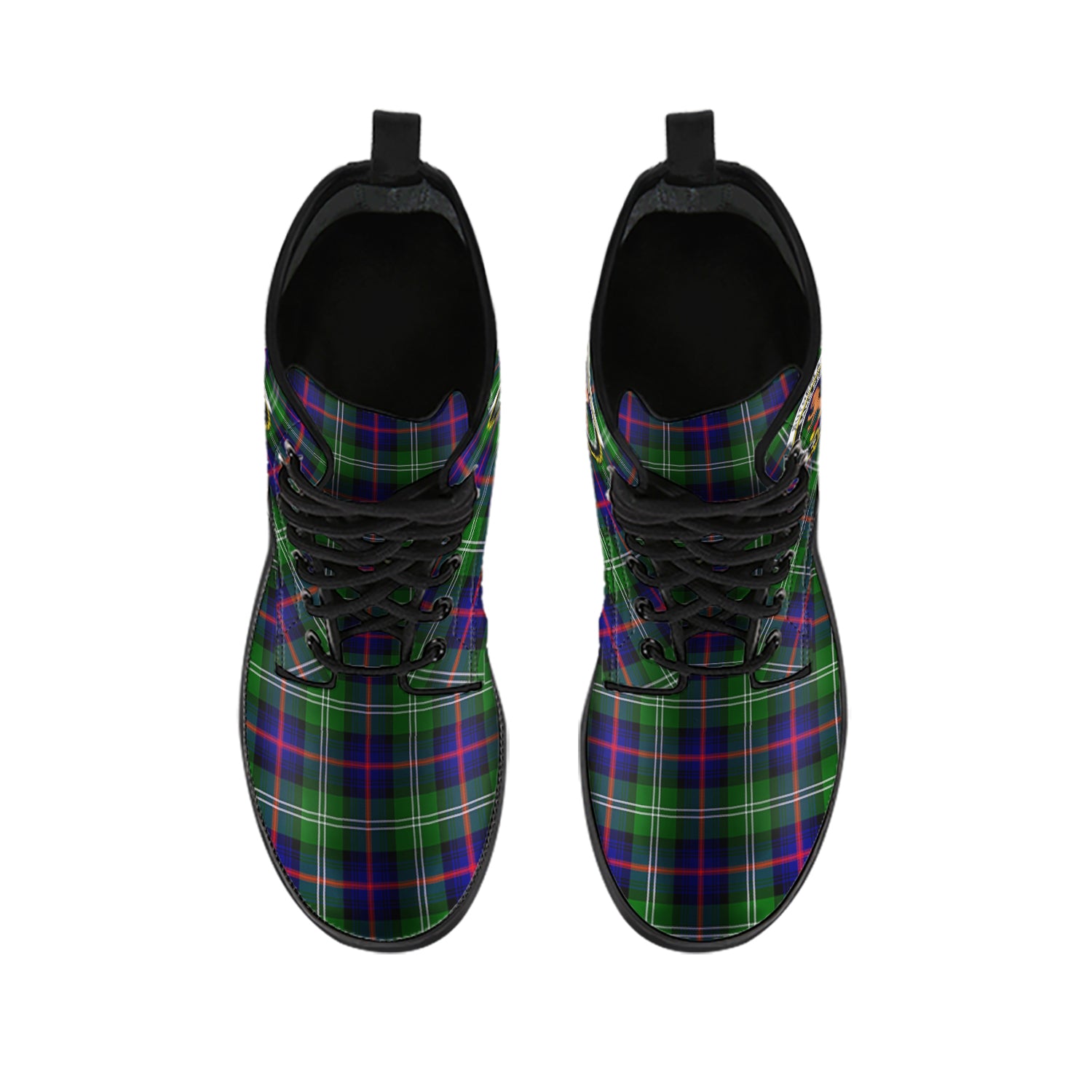 sutherland-modern-tartan-leather-boots-with-family-crest