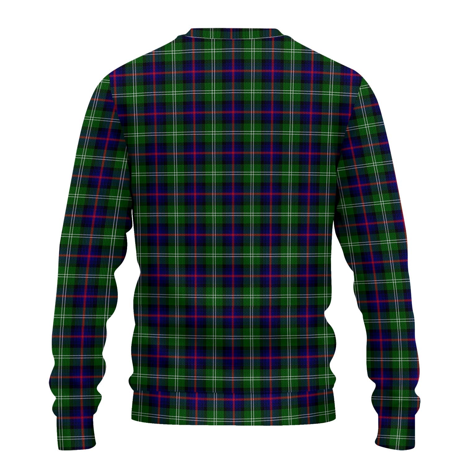 Sutherland Modern Tartan Knitted Sweater with Family Crest - Tartanvibesclothing