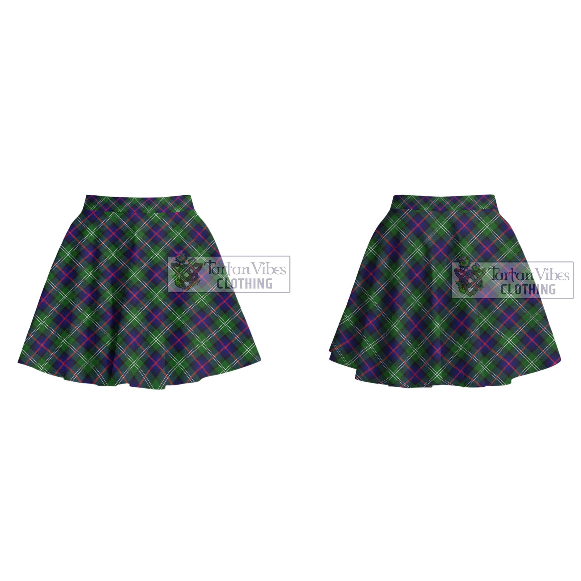 Tartan Vibes Clothing Sutherland Modern Tartan Women's Plated Mini Skirt