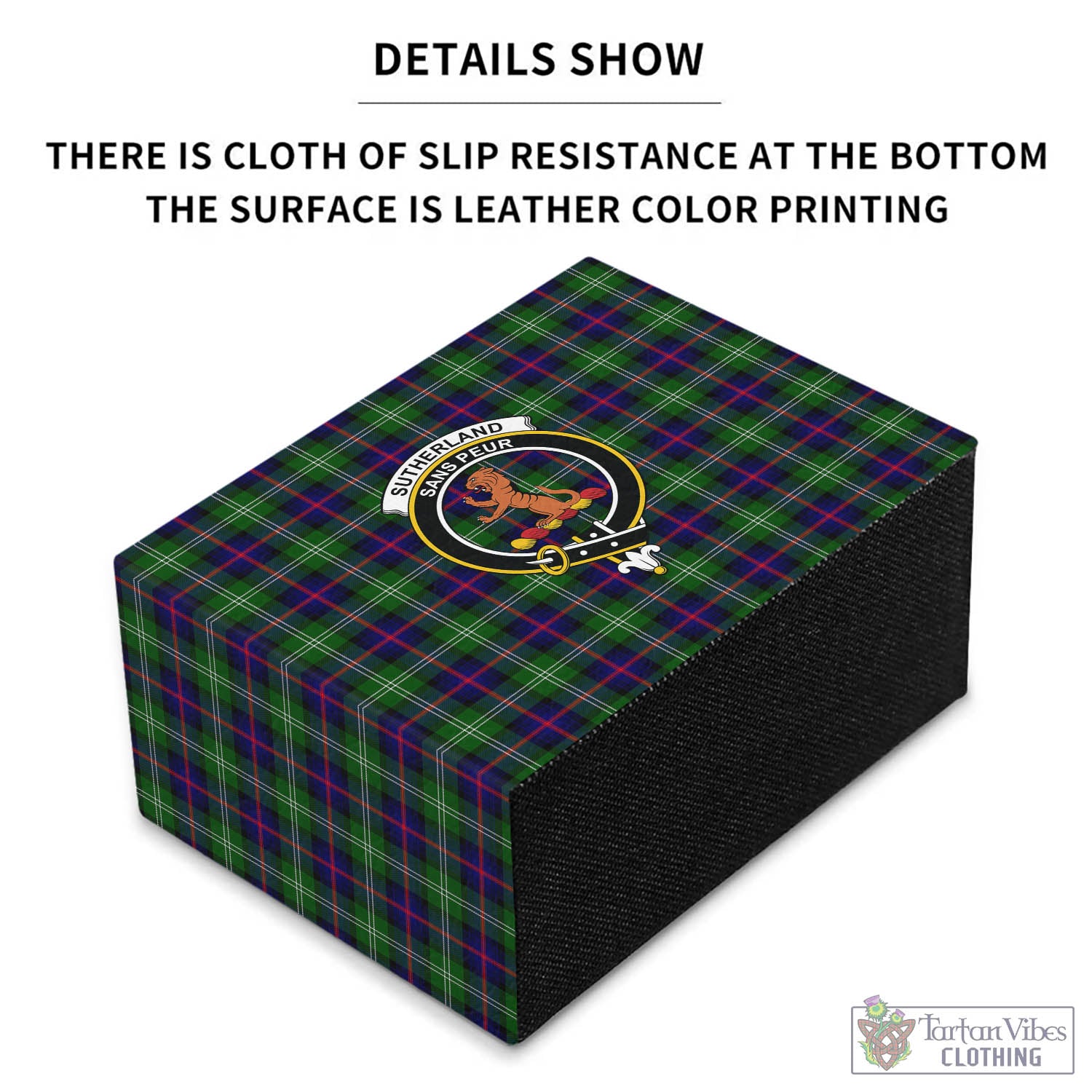 Tartan Vibes Clothing Sutherland Modern Tartan Pen Holder with Family Crest