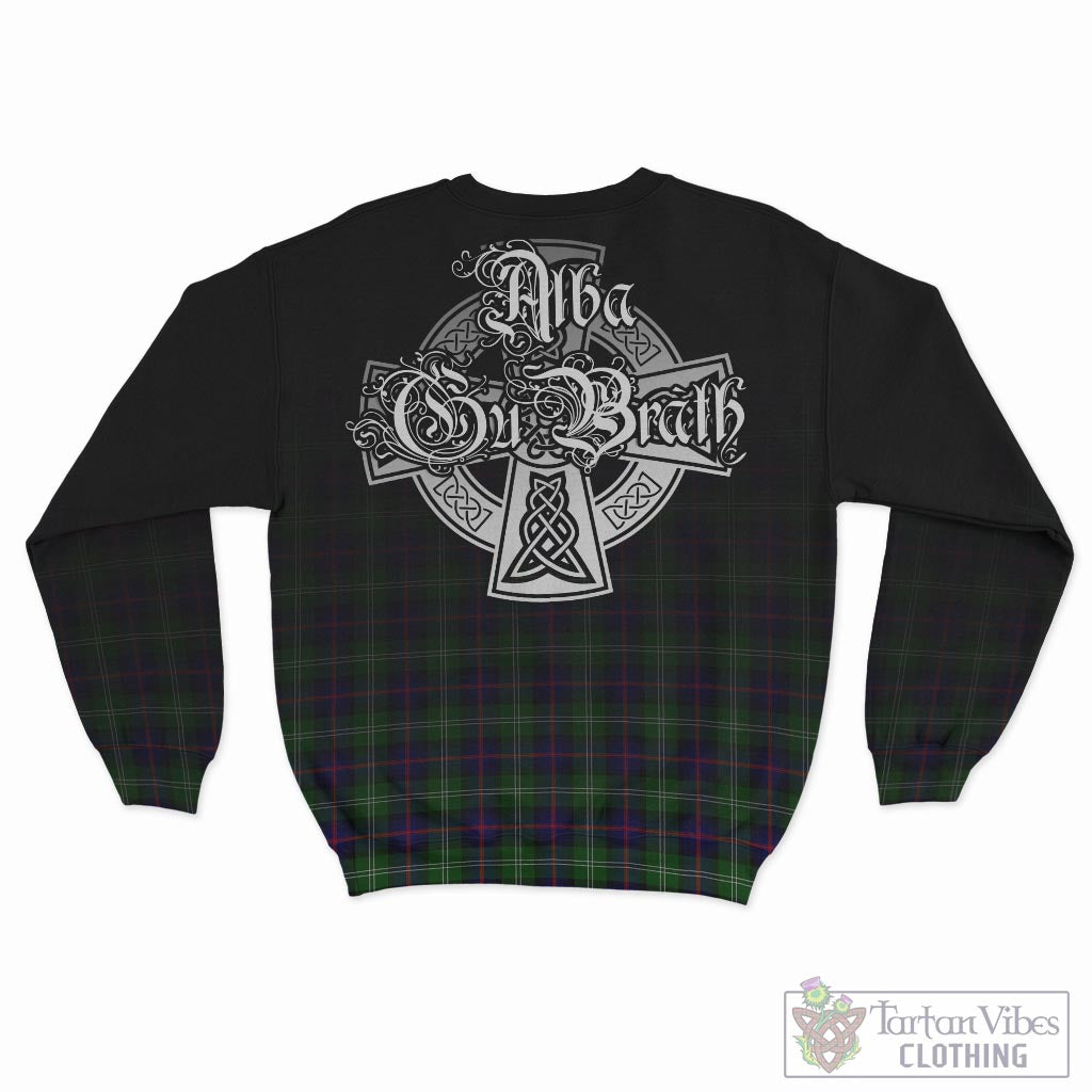 Tartan Vibes Clothing Sutherland Modern Tartan Sweatshirt Featuring Alba Gu Brath Family Crest Celtic Inspired