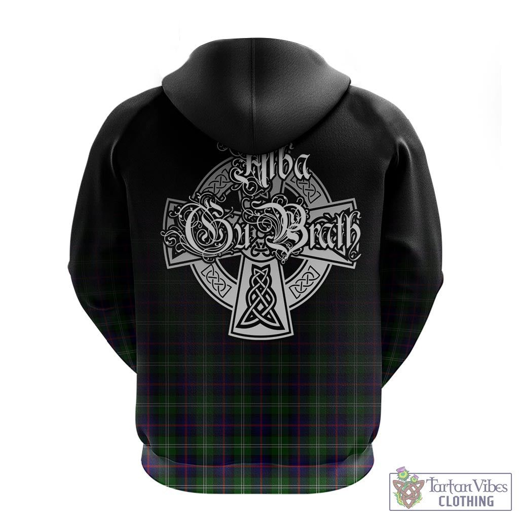 Tartan Vibes Clothing Sutherland Modern Tartan Hoodie Featuring Alba Gu Brath Family Crest Celtic Inspired