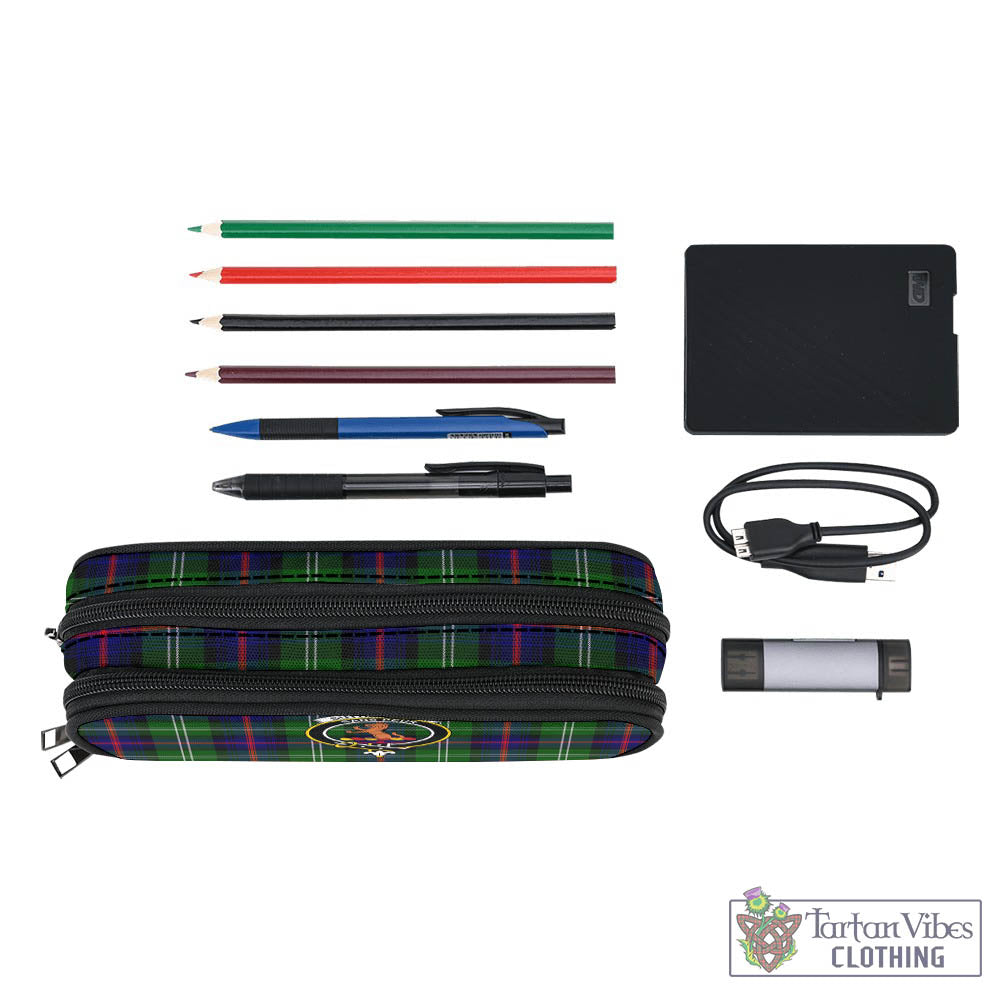 Tartan Vibes Clothing Sutherland Modern Tartan Pen and Pencil Case with Family Crest