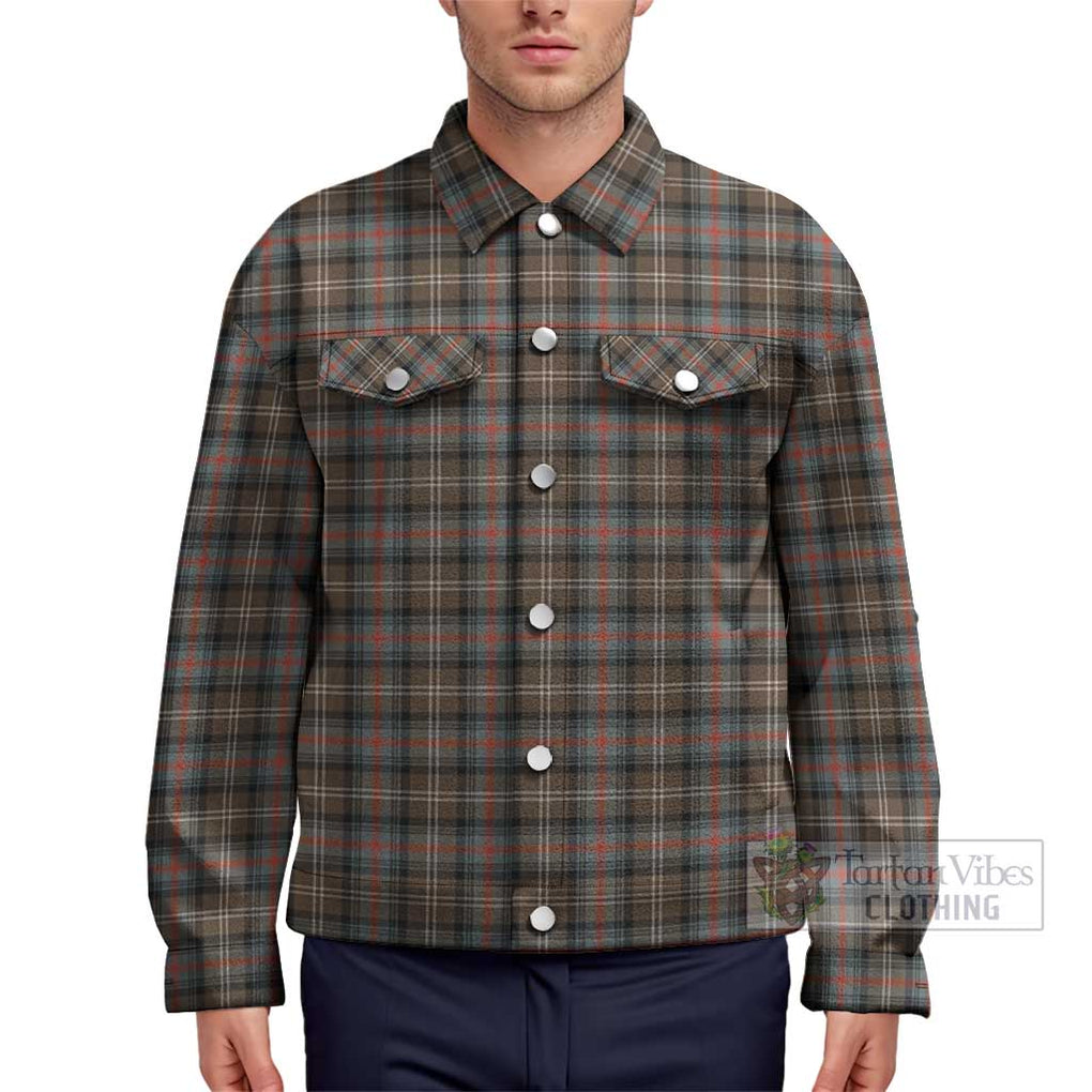 Sutherland Weathered Tartan Unisex Lapel Cotton Jacket Unisex - Tartan Vibes Clothing