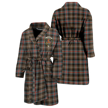 Sutherland Weathered Tartan Bathrobe with Family Crest