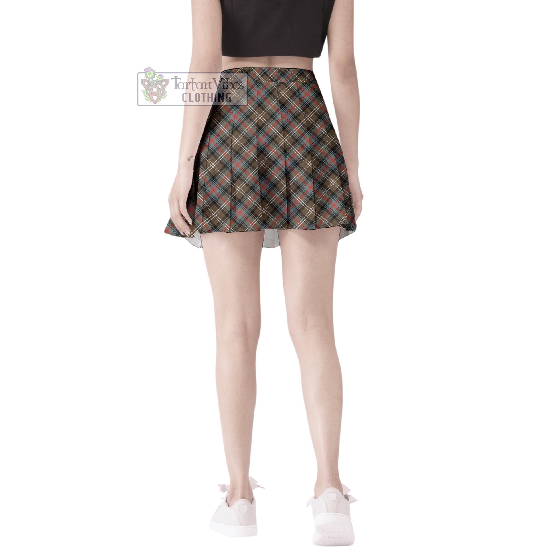 Tartan Vibes Clothing Sutherland Weathered Tartan Women's Plated Mini Skirt