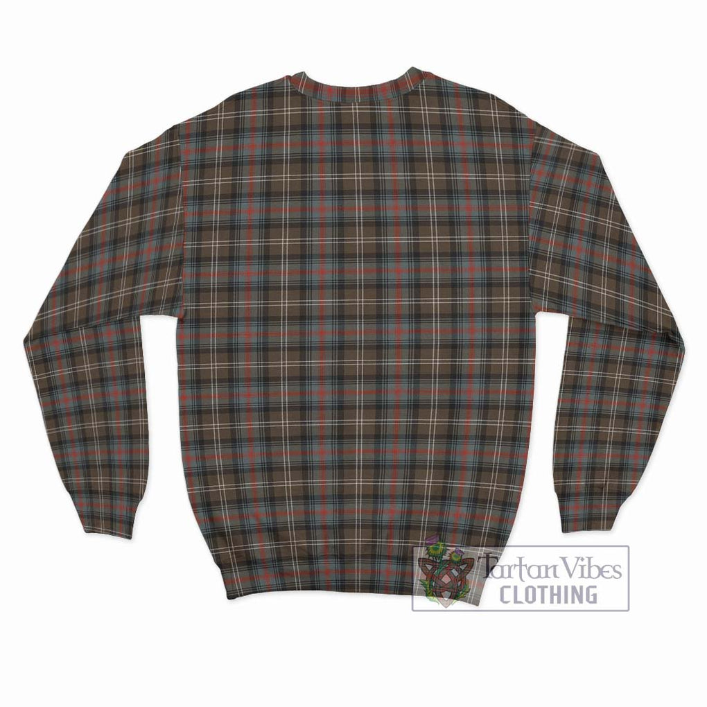 Sutherland Weathered Tartan Sweatshirt with Family Crest DNA In Me Style - Tartanvibesclothing Shop