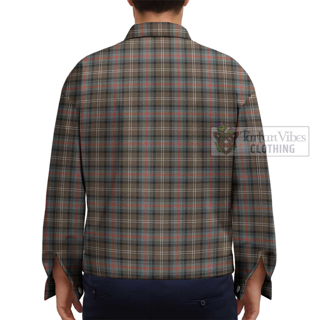 Sutherland Weathered Tartan Unisex Lapel Cotton Jacket - Tartan Vibes Clothing