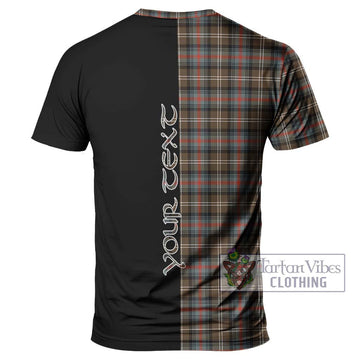 Sutherland Weathered Tartan T-Shirt with Family Crest and Half Of Me Style