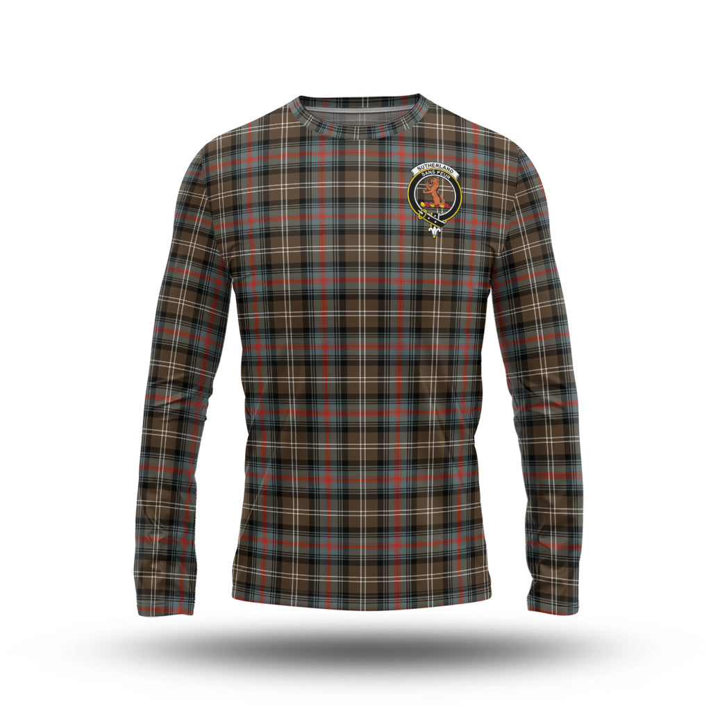 sutherland-weathered-tartan-long-sleeve-t-shirt-with-family-crest