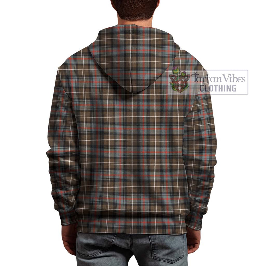 Sutherland Weathered Tartan Hoodie with Family Crest DNA In Me Style - Tartanvibesclothing Shop