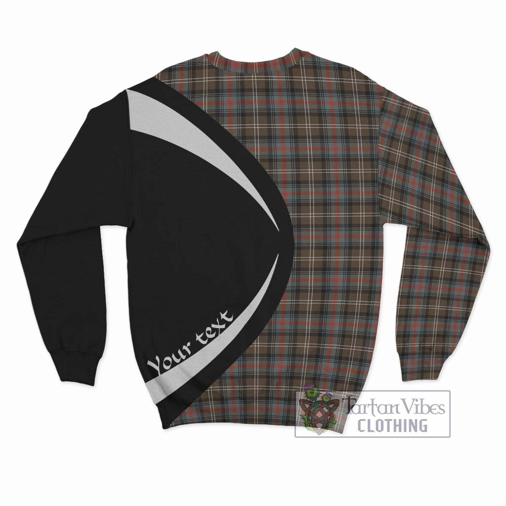 Sutherland Weathered Tartan Sweatshirt with Family Crest Circle Style - Tartan Vibes Clothing