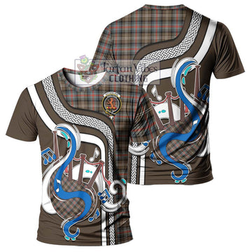 Sutherland Weathered Tartan T-Shirt with Epic Bagpipe Style