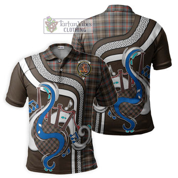 Sutherland Weathered Tartan Polo Shirt with Epic Bagpipe Style