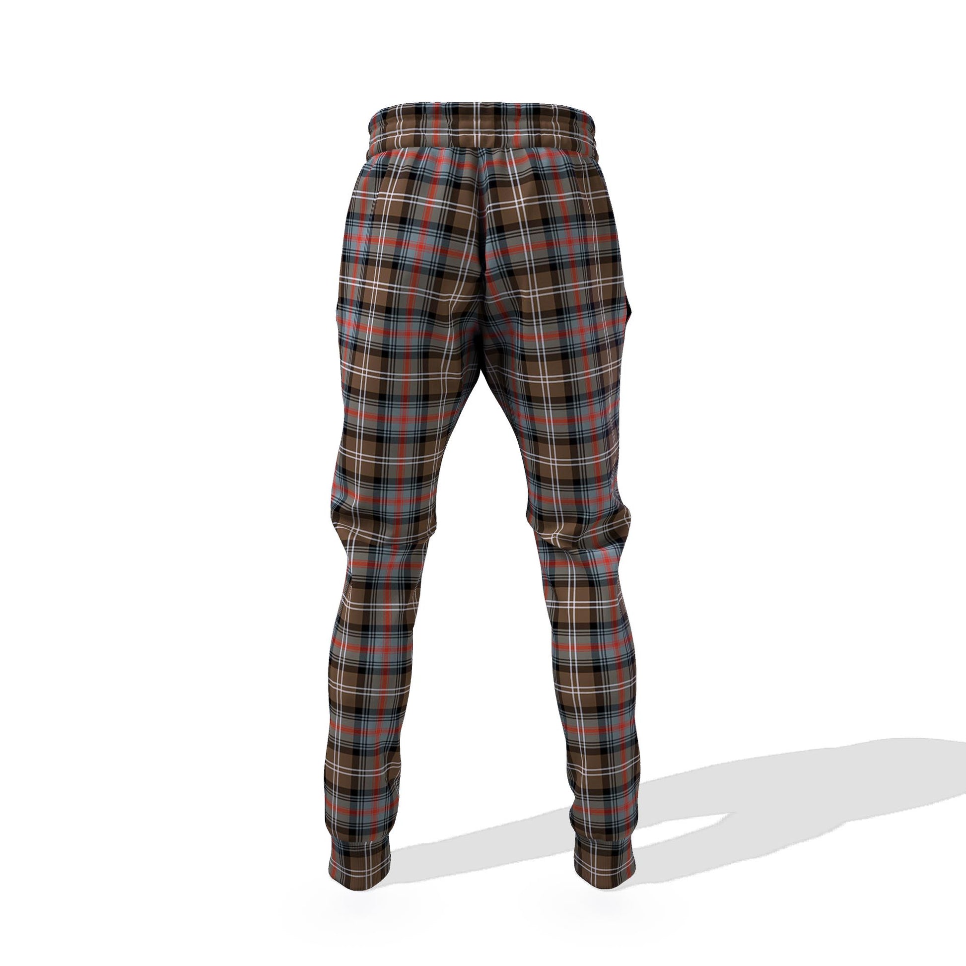 Sutherland Weathered Tartan Joggers Pants with Family Crest 6XL - Tartan Vibes Clothing