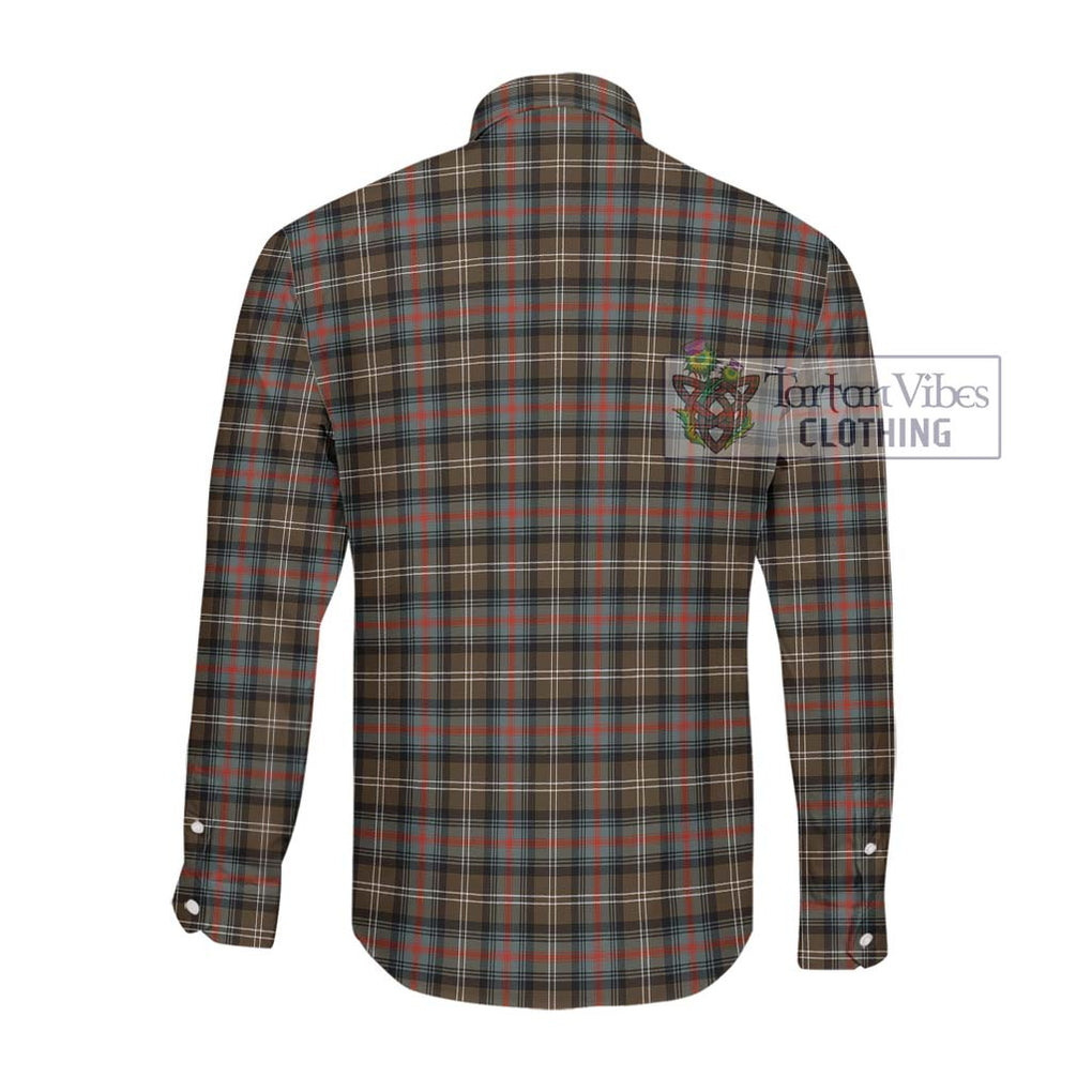 Sutherland Weathered Tartan Long Sleeve Button Shirt with Family Crest DNA In Me Style - Tartanvibesclothing Shop