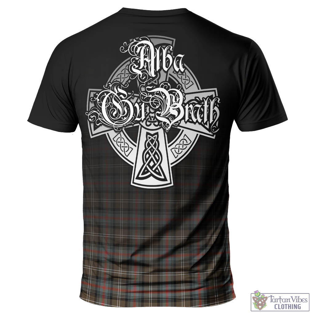 Tartan Vibes Clothing Sutherland Weathered Tartan T-Shirt Featuring Alba Gu Brath Family Crest Celtic Inspired