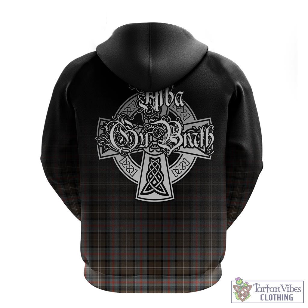 Tartan Vibes Clothing Sutherland Weathered Tartan Hoodie Featuring Alba Gu Brath Family Crest Celtic Inspired