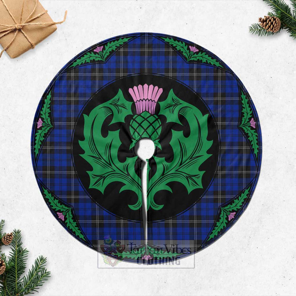 Tartan Vibes Clothing Swan Tartan Christmas Tree Skirt Scottish Thistle Style