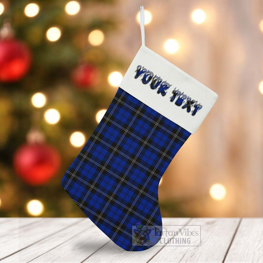 Tartan Vibes Clothing Swan Tartan Christmas Stocking with Personalized Text