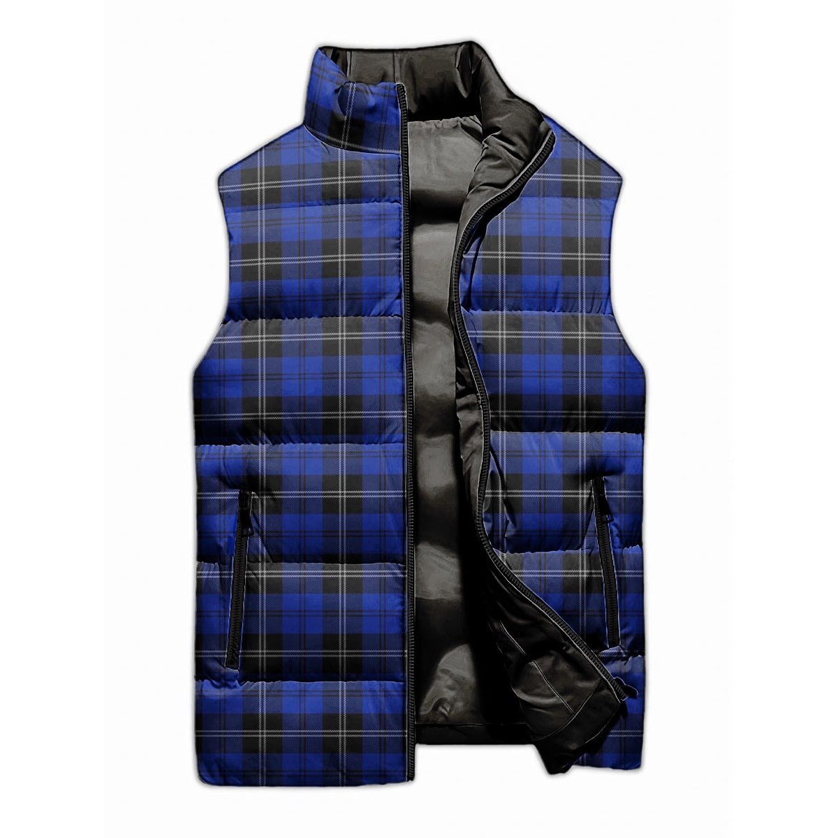 Swan Tartan Sleeveless Puffer Jacket Unisex M - Tartan Vibes Clothing