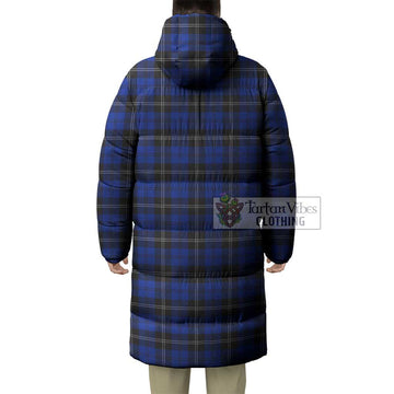 Swan Tartan Long Down Jacket