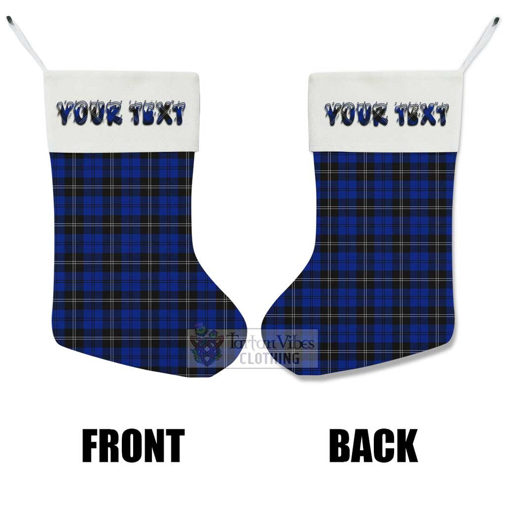 Tartan Vibes Clothing Swan Tartan Christmas Stocking with Personalized Text