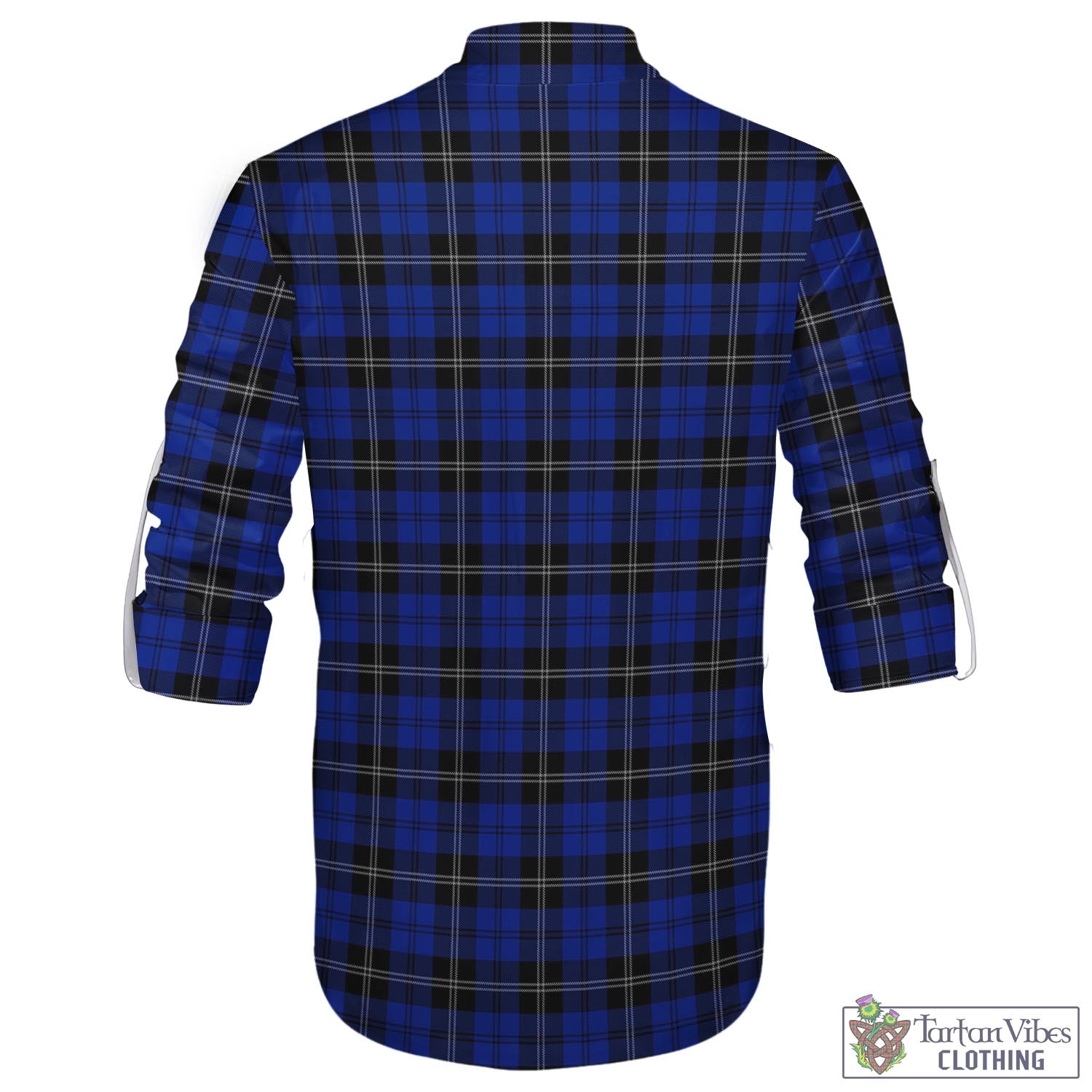 Tartan Vibes Clothing Swan Tartan Men's Scottish Traditional Jacobite Ghillie Kilt Shirt