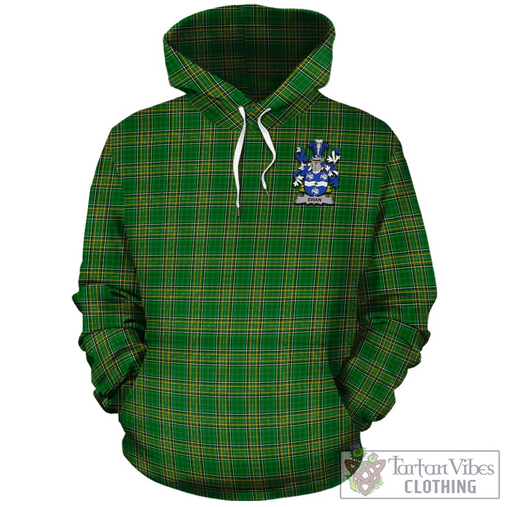 Tartan Vibes Clothing Swan Ireland Clan Tartan Hoodie with Coat of Arms