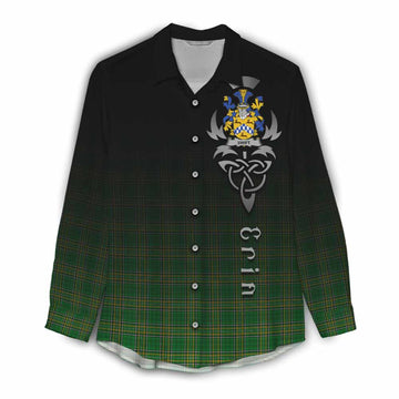 Swift Irish Clan Women's Casual Shirt with Coat of Arms Erin Go Bragh Celtic Inspired Female - Tartan Vibes Clothing