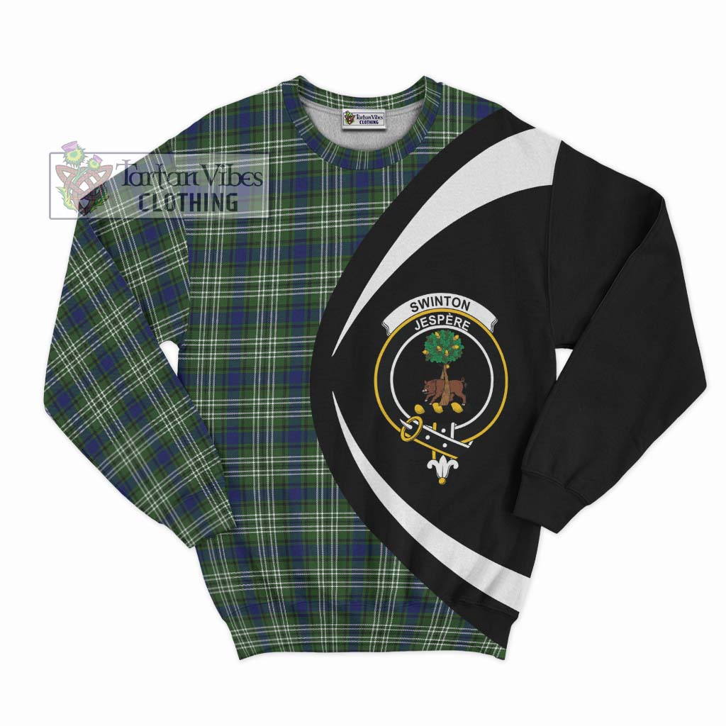 Tartan Vibes Clothing Swinton Tartan Sweatshirt with Family Crest Circle Style