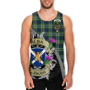 Swinton Tartan Family Crest Men's Tank Top Lion Rampant Royal Thistle Shield Celtic Inspired Men - Tartan Vibes Clothing