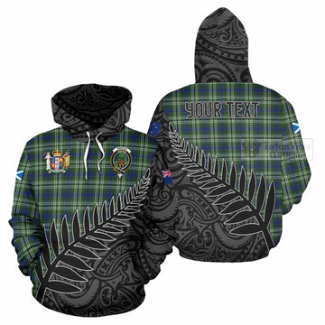 Swinton Crest Tartan Hoodie with New Zealand Silver Fern Half Style