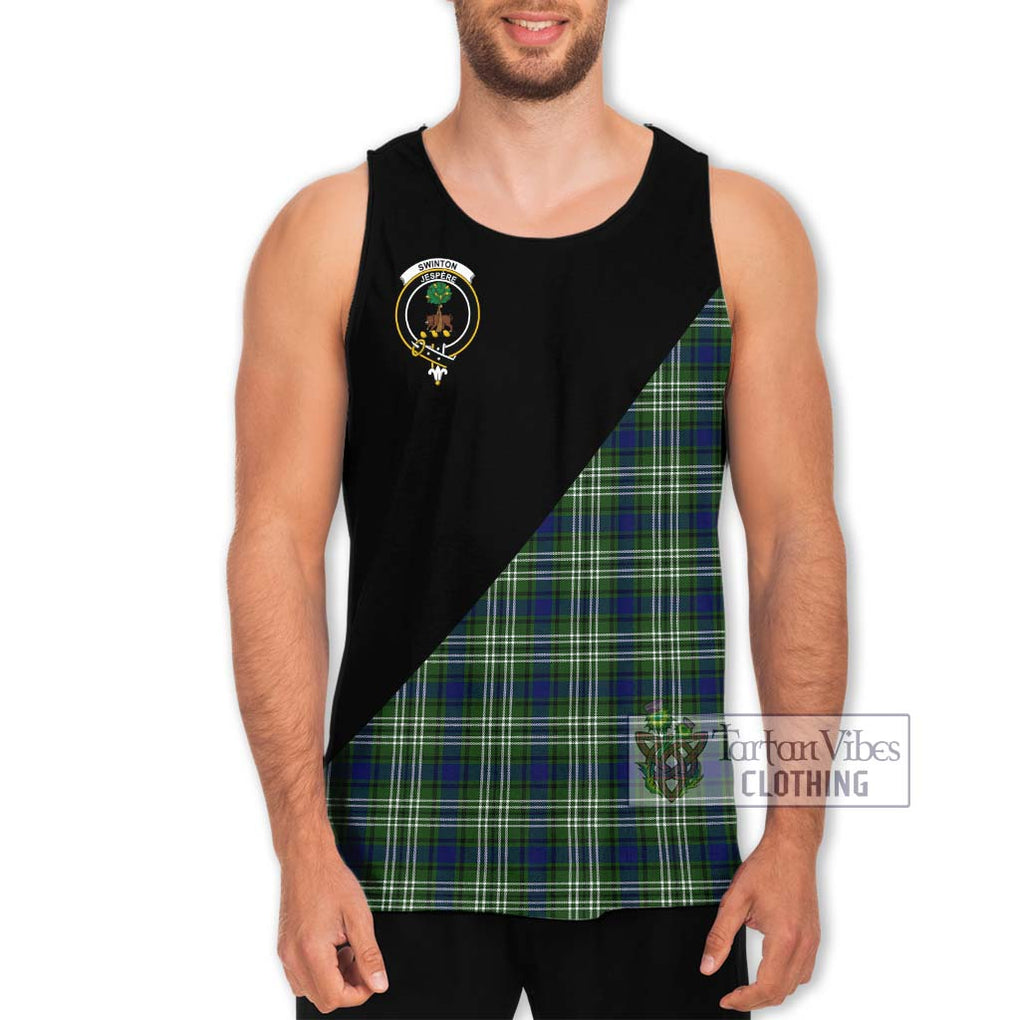 Swinton Tartan Men's Tank Top with Family Crest and Military Logo Style Men - Tartanvibesclothing Shop