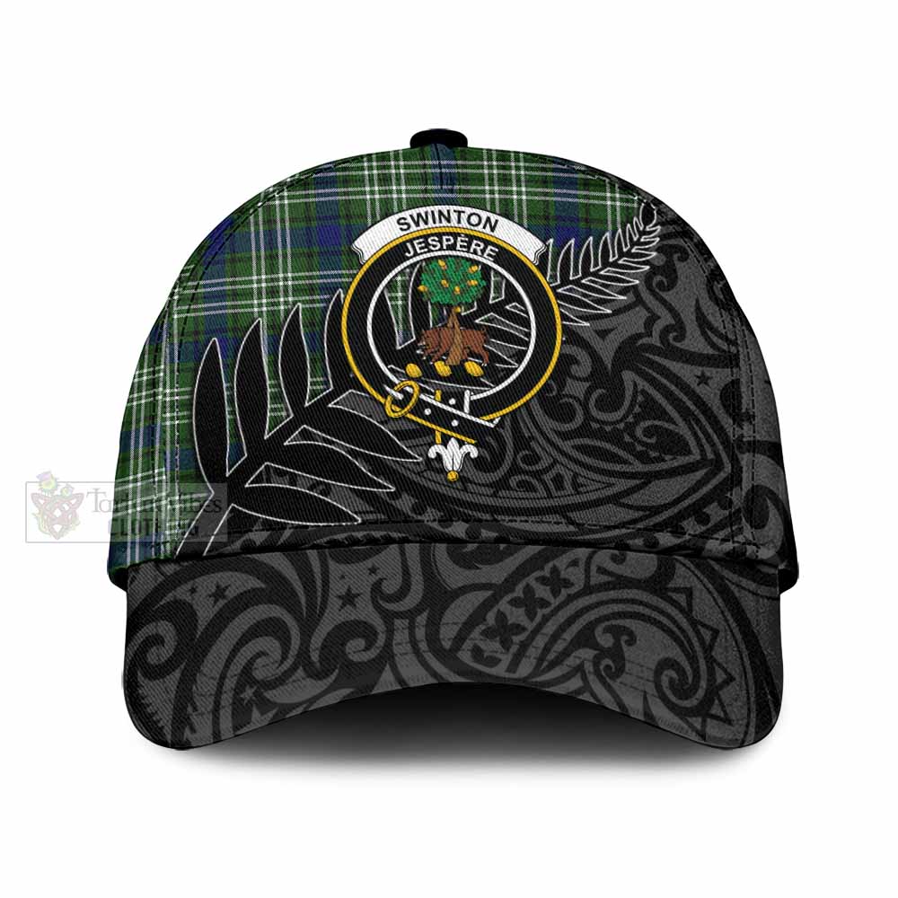 Tartan Vibes Clothing Swinton Tartan Classic Cap with New Zealand Silver Fern Half Style