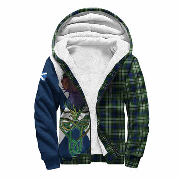 Swinton Tartan Family Crest Sherpa Hoodie Scottish Thistle Celtic Inspired Unisex S - Tartan Vibes Clothing