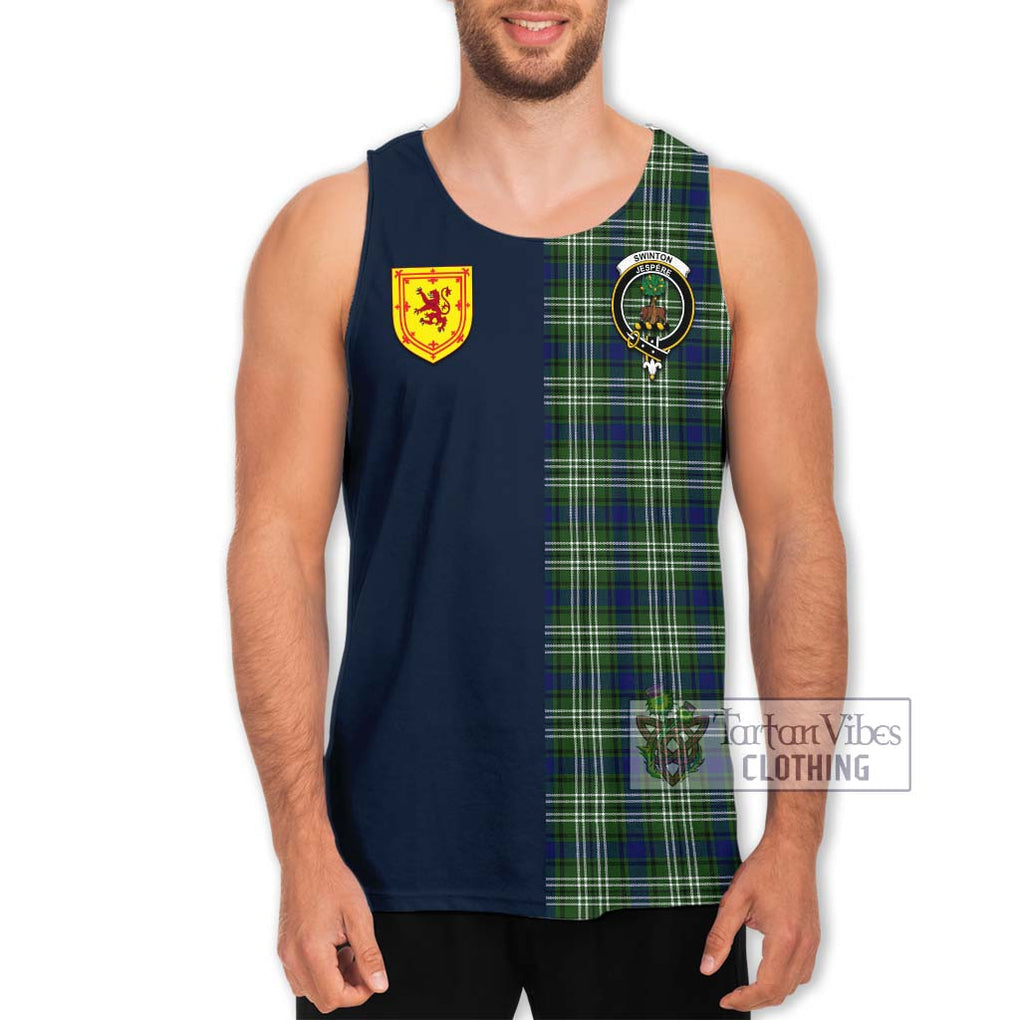 Tartan Vibes Clothing Swinton Tartan Men's Tank Top with Scottish Lion Royal Arm Half Style