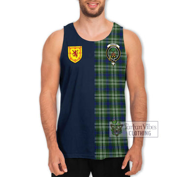 Swinton Tartan Men's Tank Top Alba with Scottish Lion Royal Arm Half Style