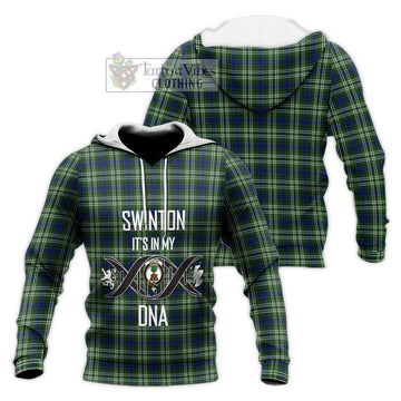 Swinton Tartan Knitted Hoodie with Family Crest DNA In Me Style