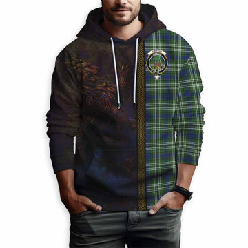 Swinton Tartan Family Crest Hoodie Alba Gu Brath Be Brave Lion Ancient Style Pullover Hoodie - Tartan Vibes Clothing