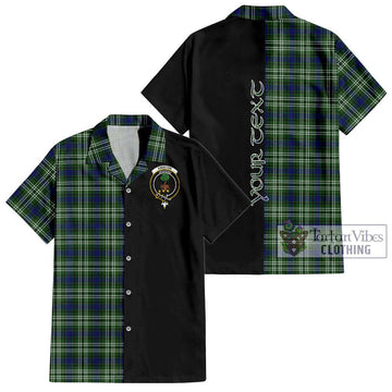 Swinton Tartan Short Sleeve Button Shirt with Family Crest and Half Of Me Style