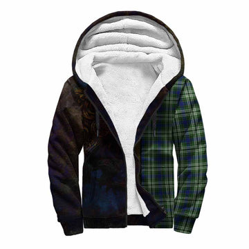 Swinton Tartan Family Crest Sherpa Hoodie Alba Gu Brath Be Brave Lion Ancient Style Unisex S - Tartan Vibes Clothing
